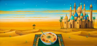 Hummus on the Sands, 1992 by Larry Smart